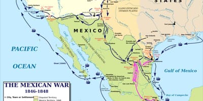 Mapa da guerra mexicano mapa