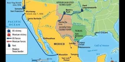 Guerra contra o méxico mapa