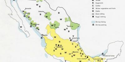 Mapa do México agricultura