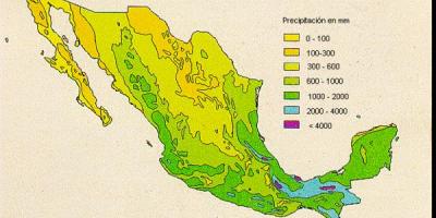 Mapa do tempo para o México