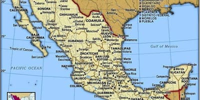Mapa de east México