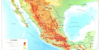 Mapa geográfico do México