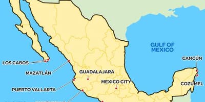 Mapa simples do México