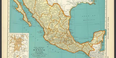 Vintage mapa do México